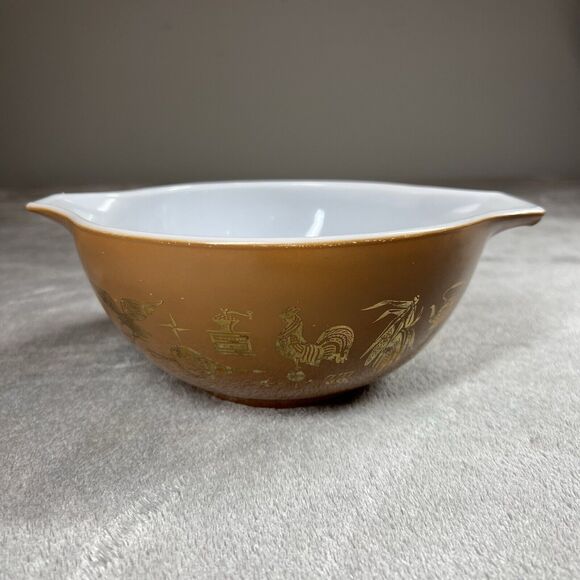 Vintage Pyrex Mixing Bowls Lot Of 3 American Gooseberry Sunflower - Picture 8 of 16